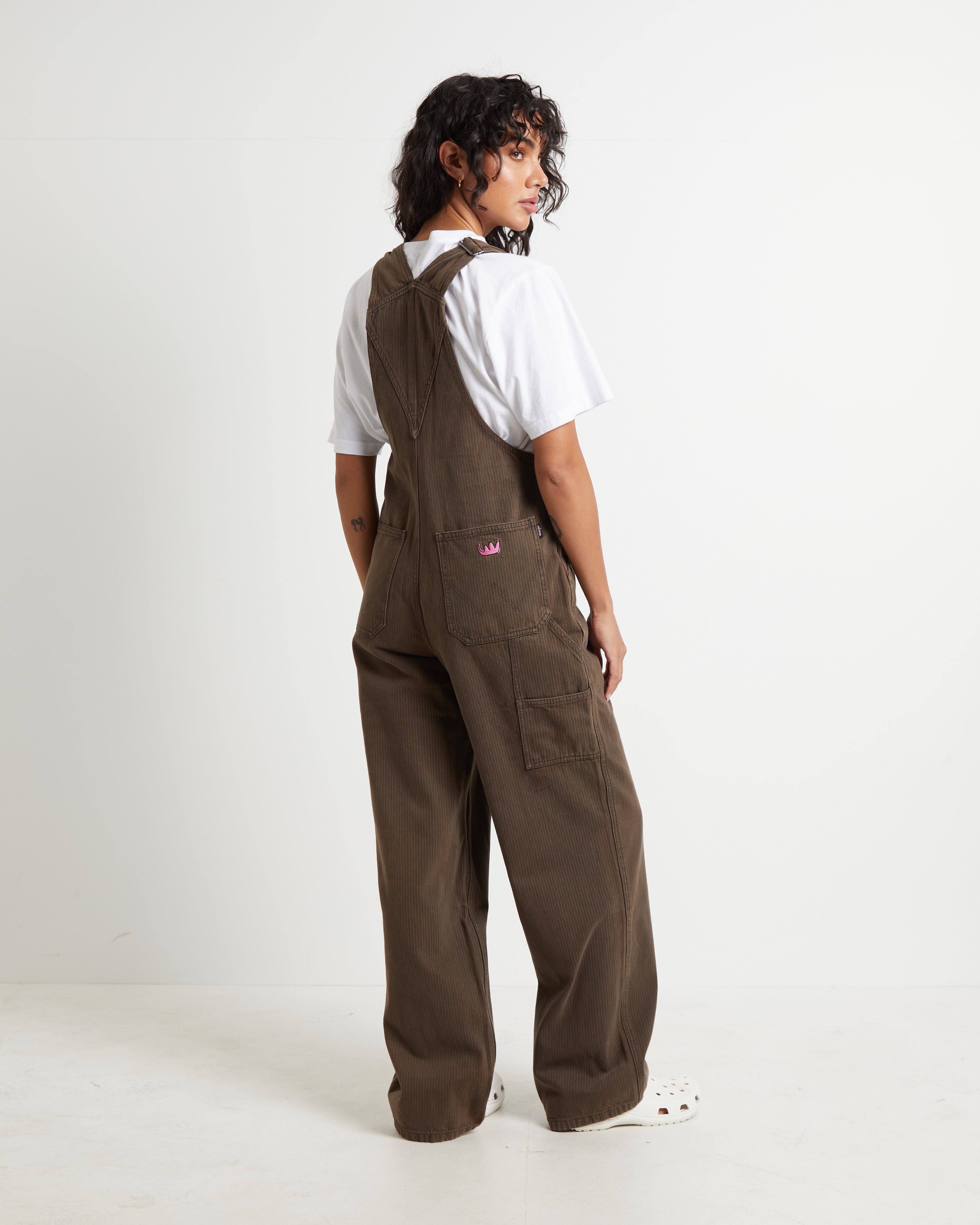 Premium Wrangler Choc Hickory Brown Overalls