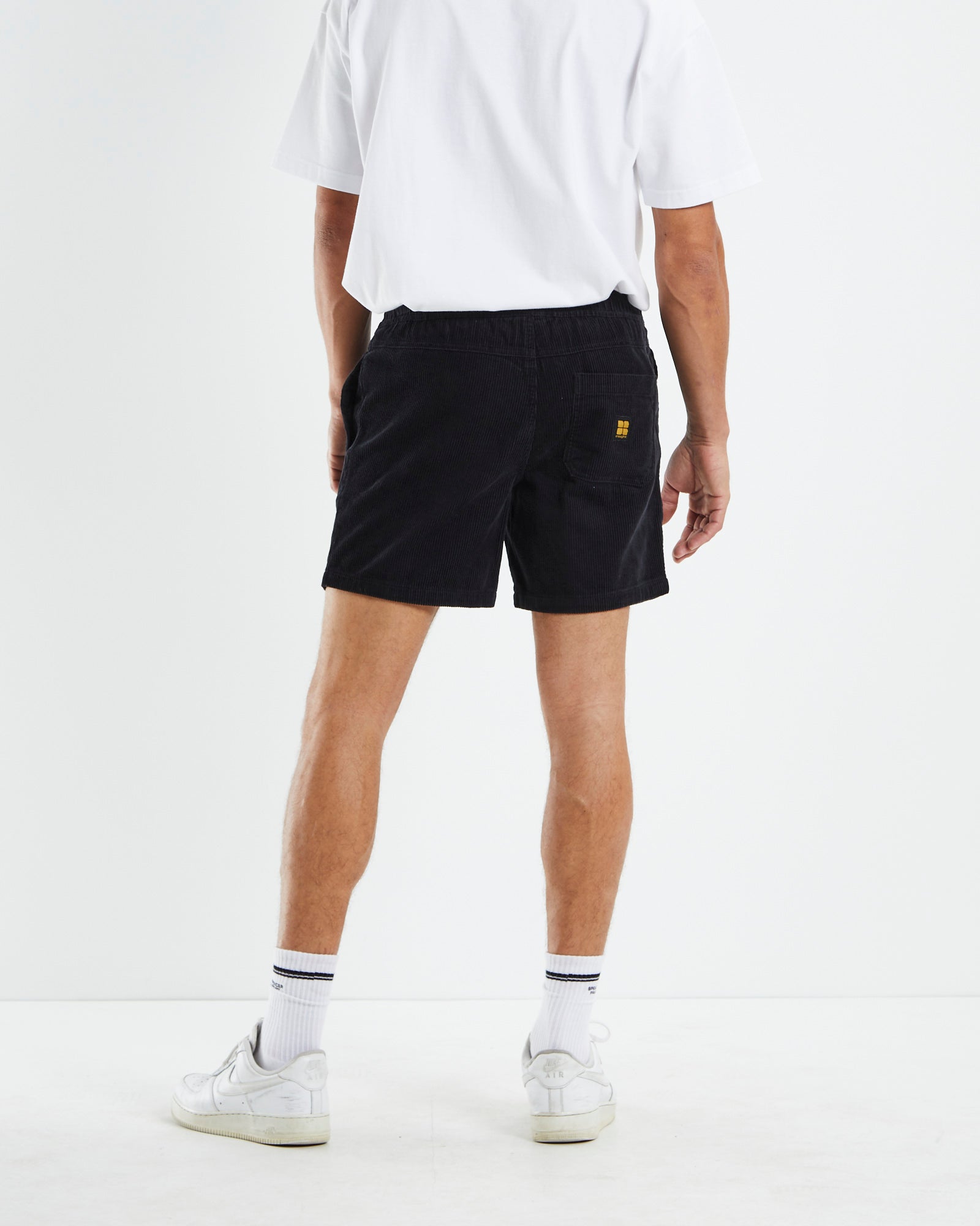 Premium Bedford Cord Black Shorts