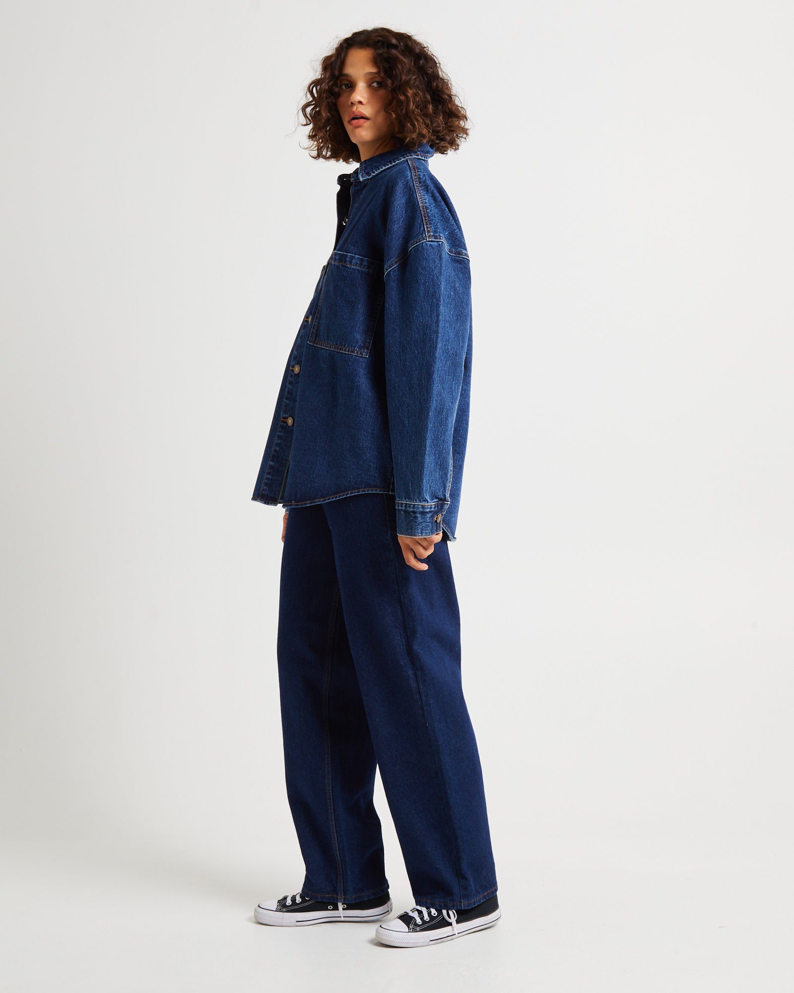 Premium Hailey Denim Shirt Jacket
