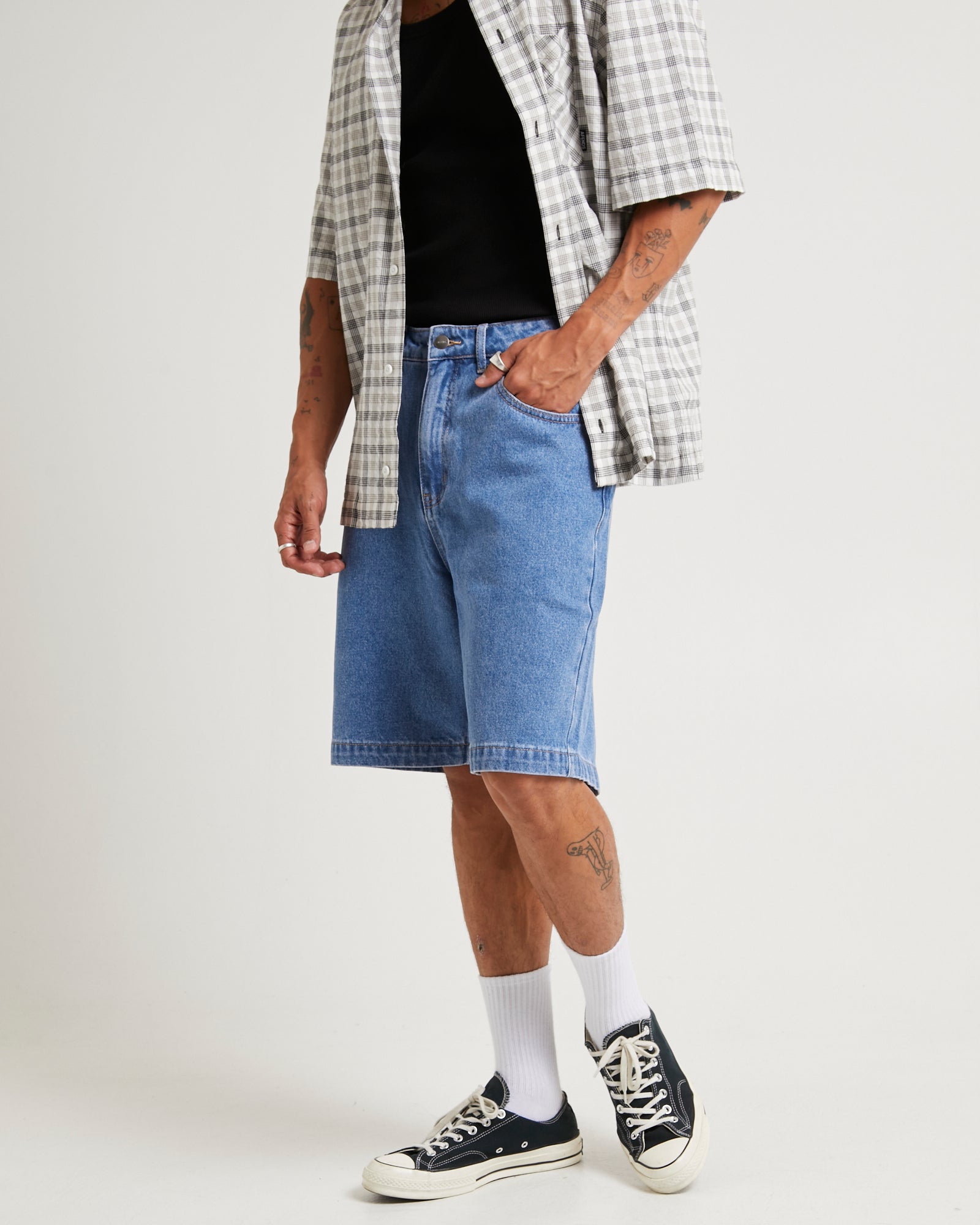 Premium Lil C Denim Baggy Shorts 22
