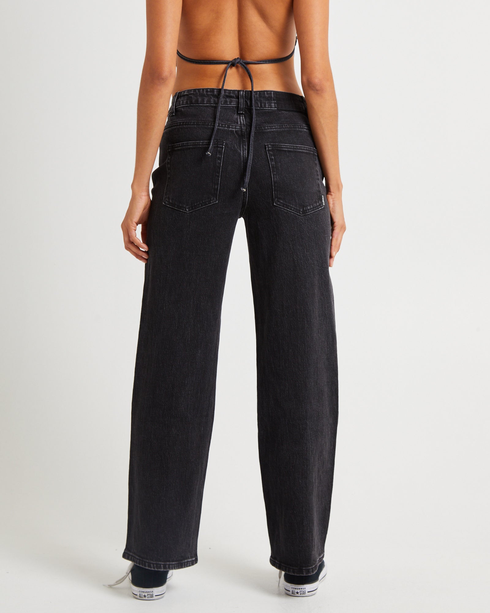 Premium Rena Mid Rise Straight Jeans