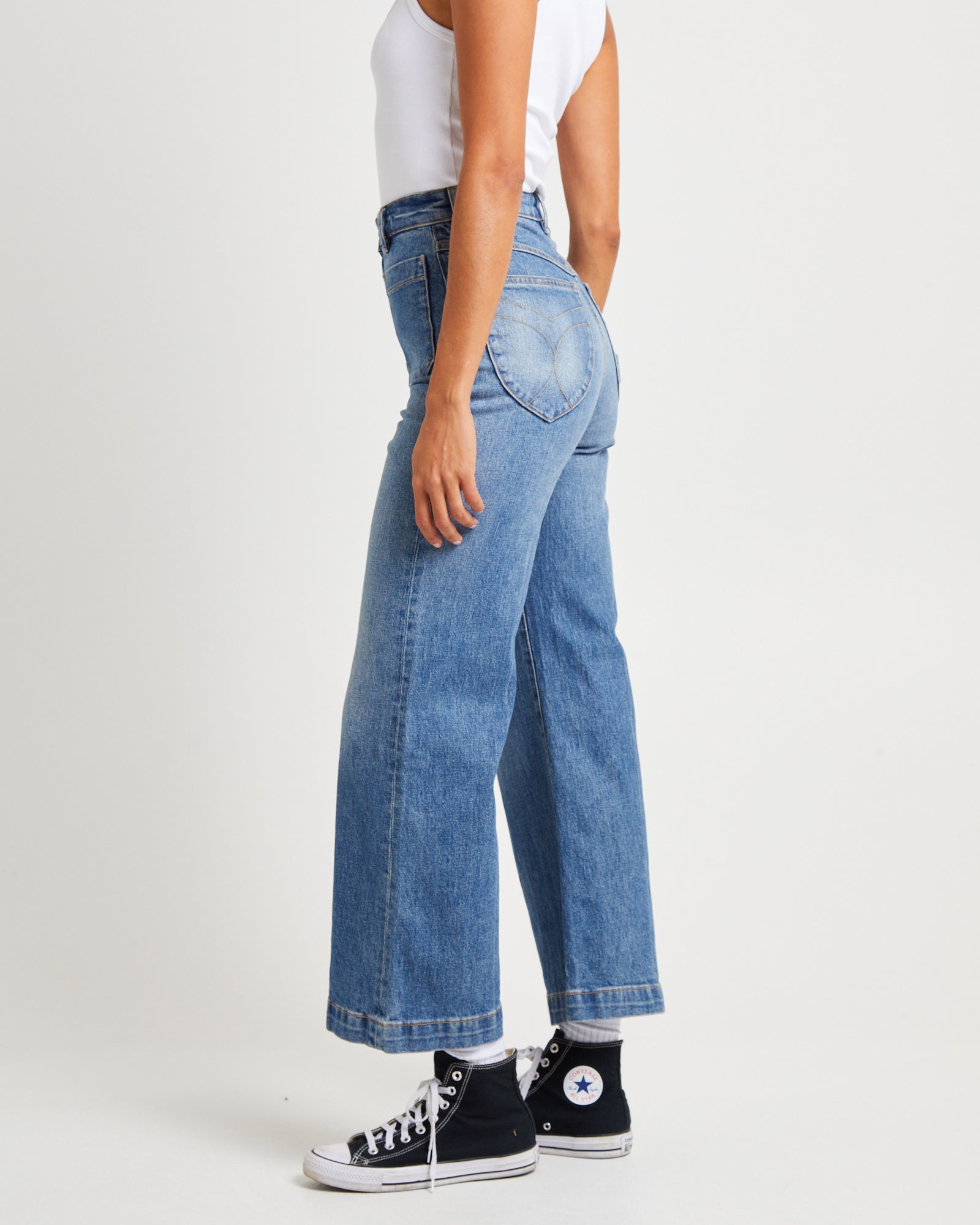 Premium Sailor Pisces Dark Vintage Denim Jeans