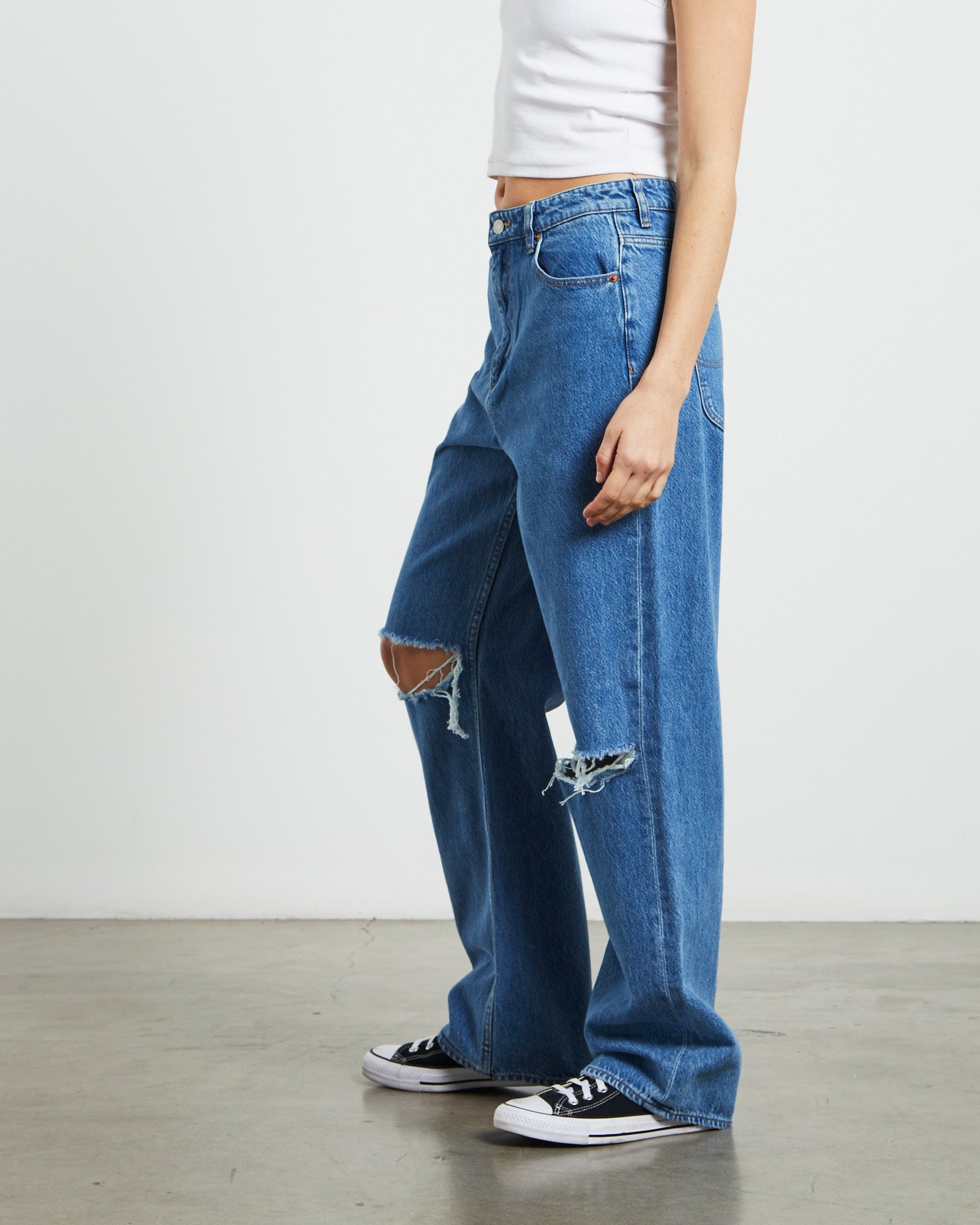 Premium High Baggy Next Decon Blue Jeans