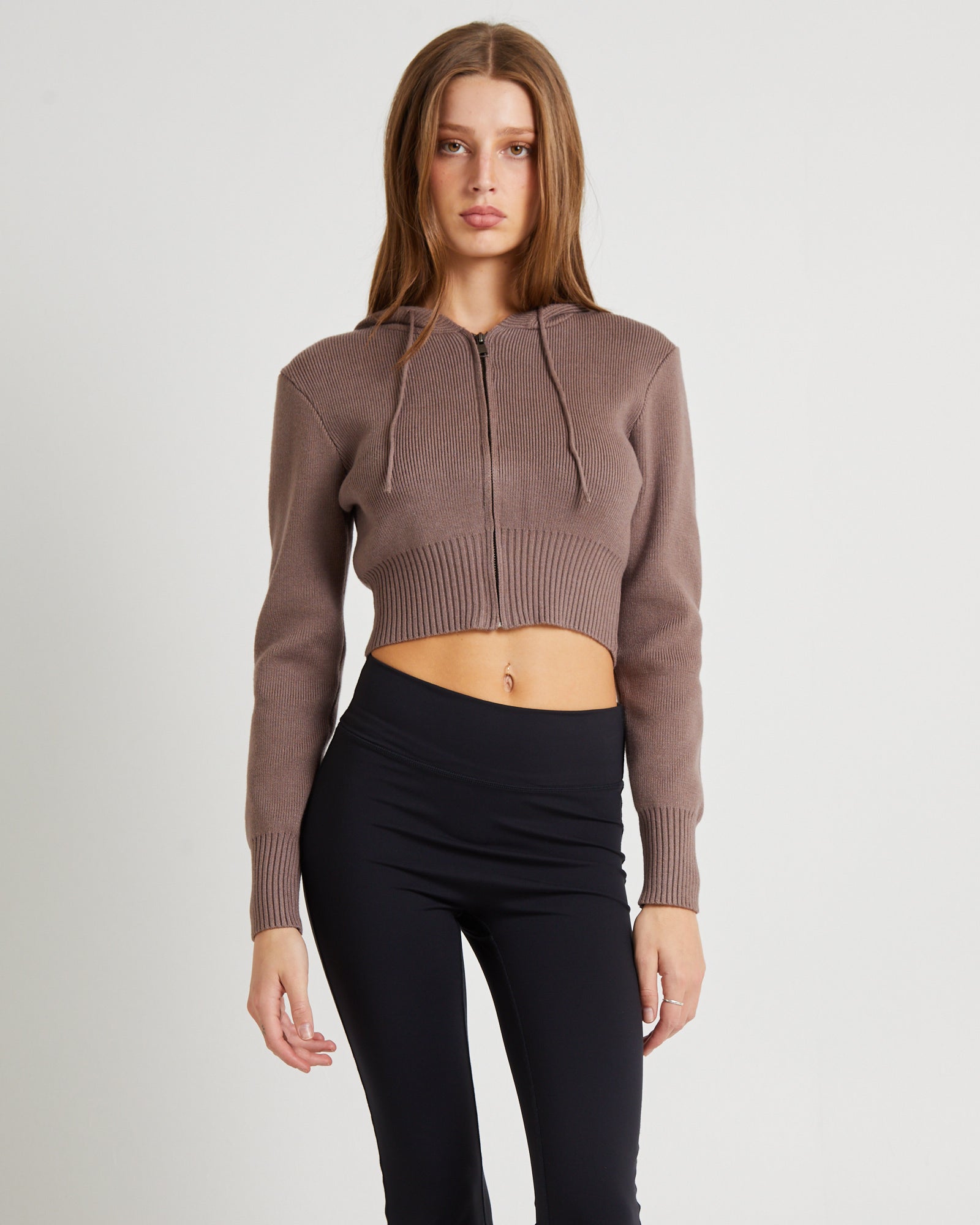 Premium Maylee Knit Zip Through Hoodie for Effortless Style