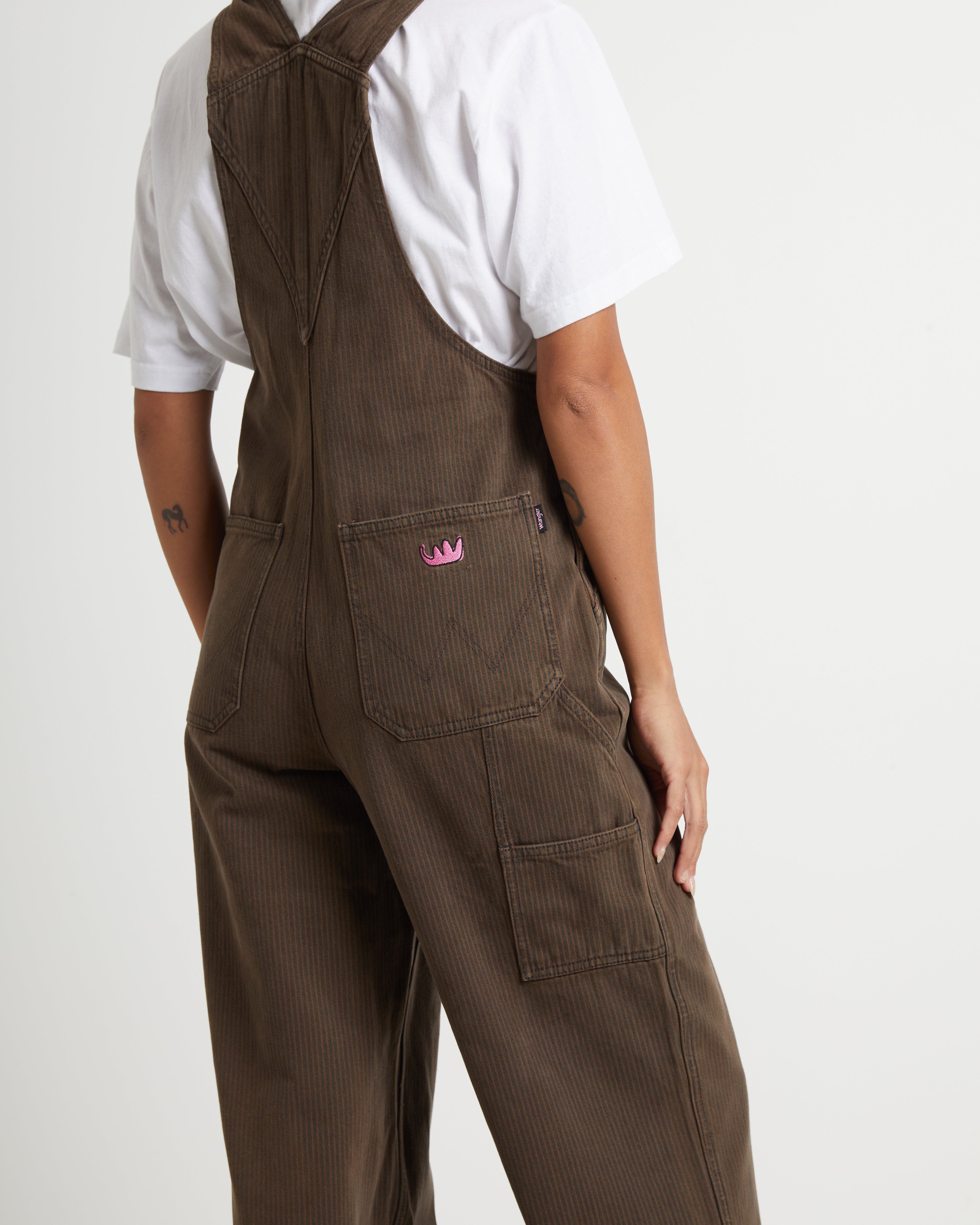 Premium Wrangler Choc Hickory Brown Overalls