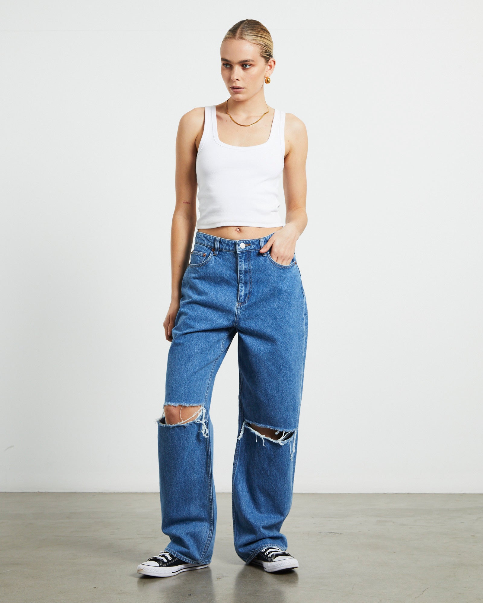 Premium High Baggy Next Decon Blue Jeans