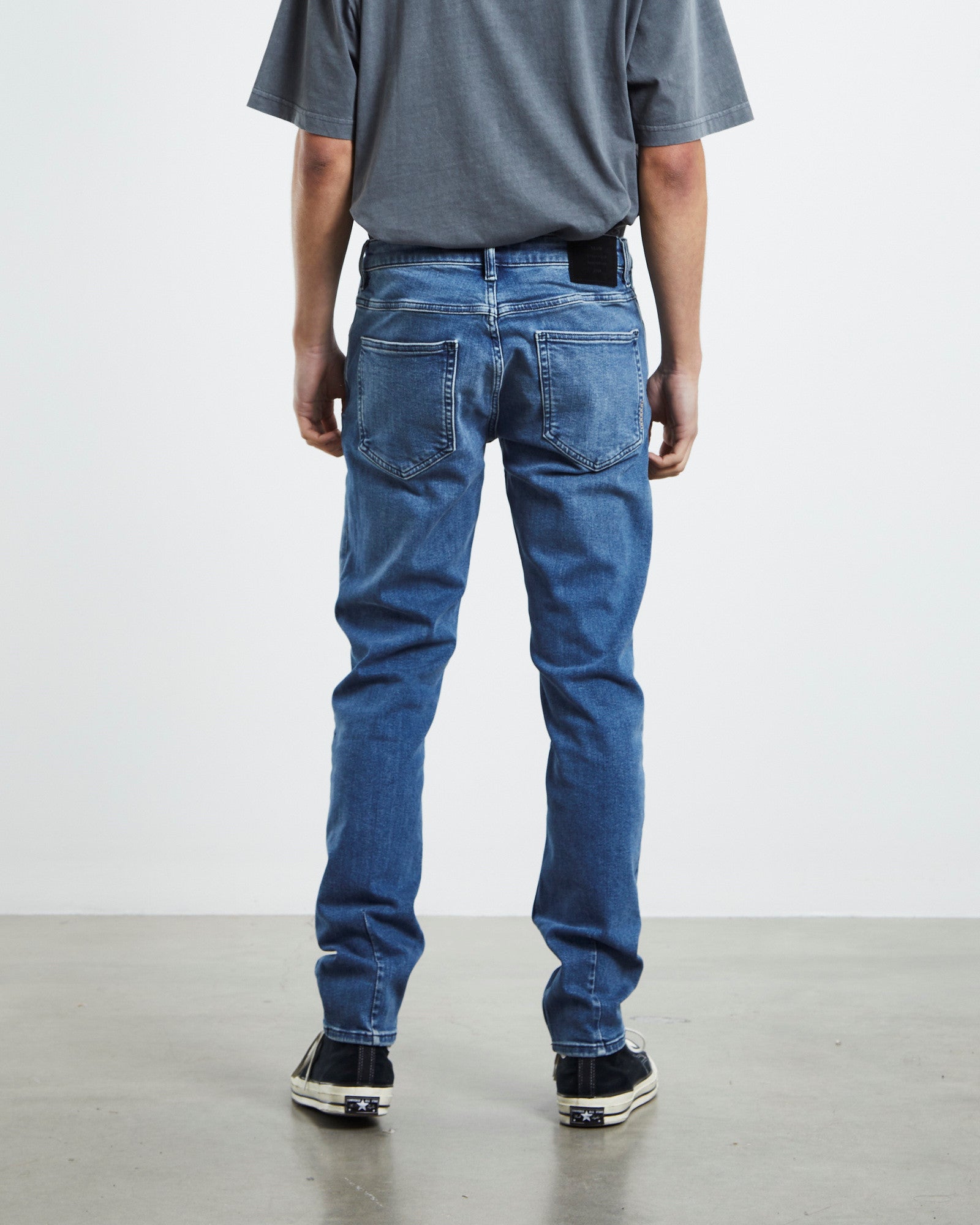 Premium Ray Tapered Slim Jeans in Descend Blue