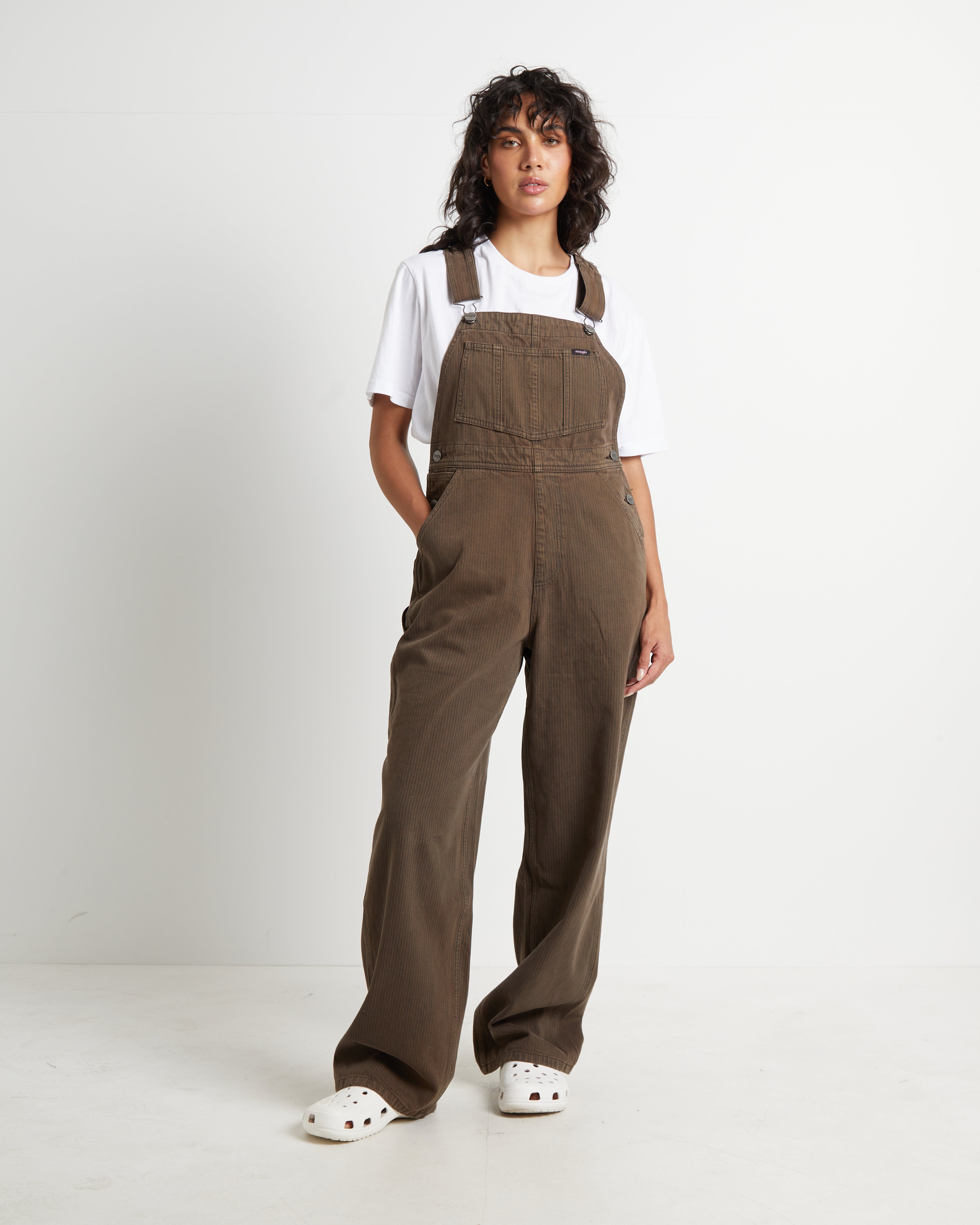 Premium Wrangler Choc Hickory Brown Overalls