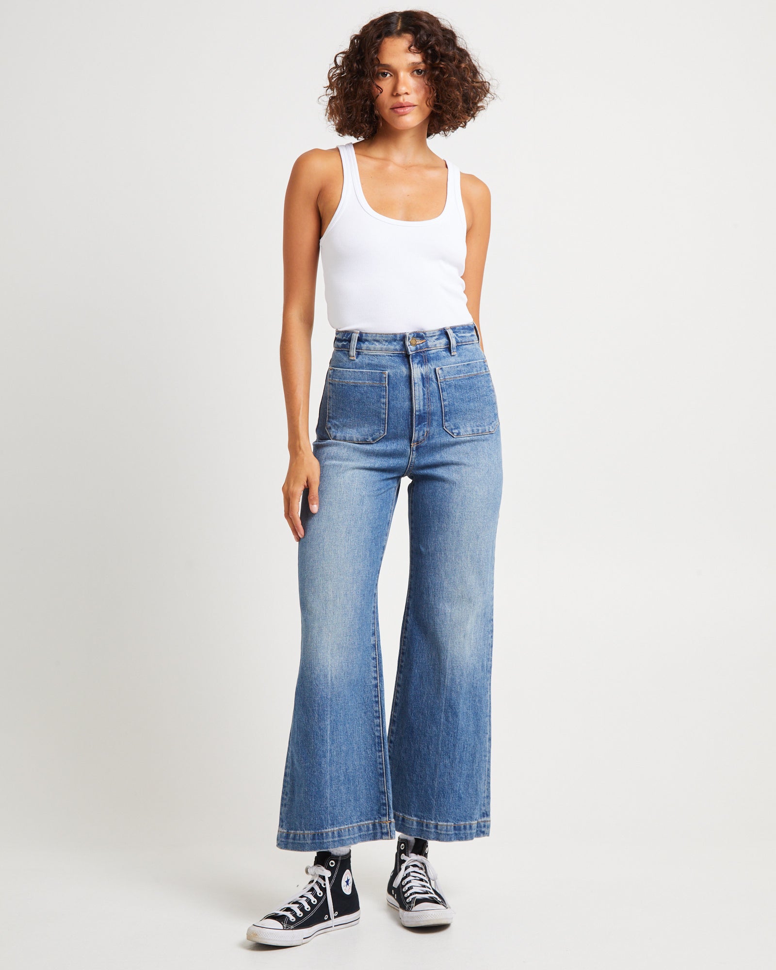 Premium Sailor Pisces Dark Vintage Denim Jeans