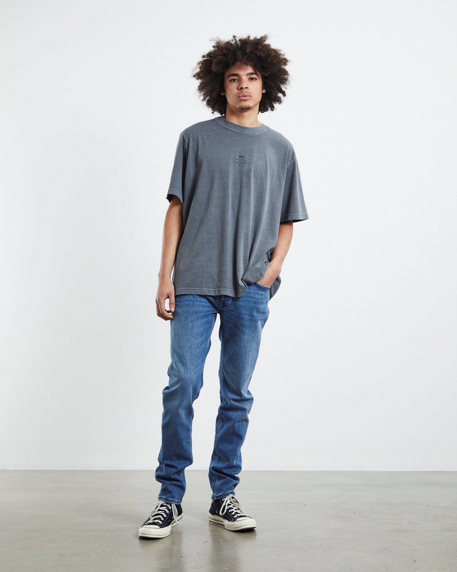 Premium Ray Tapered Slim Jeans in Descend Blue