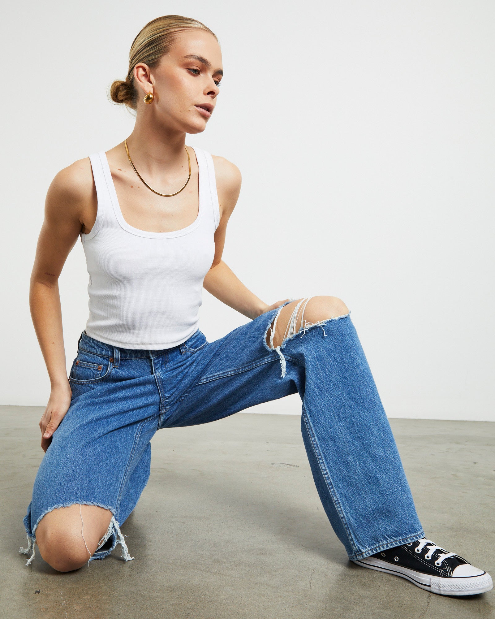 Premium High Baggy Next Decon Blue Jeans