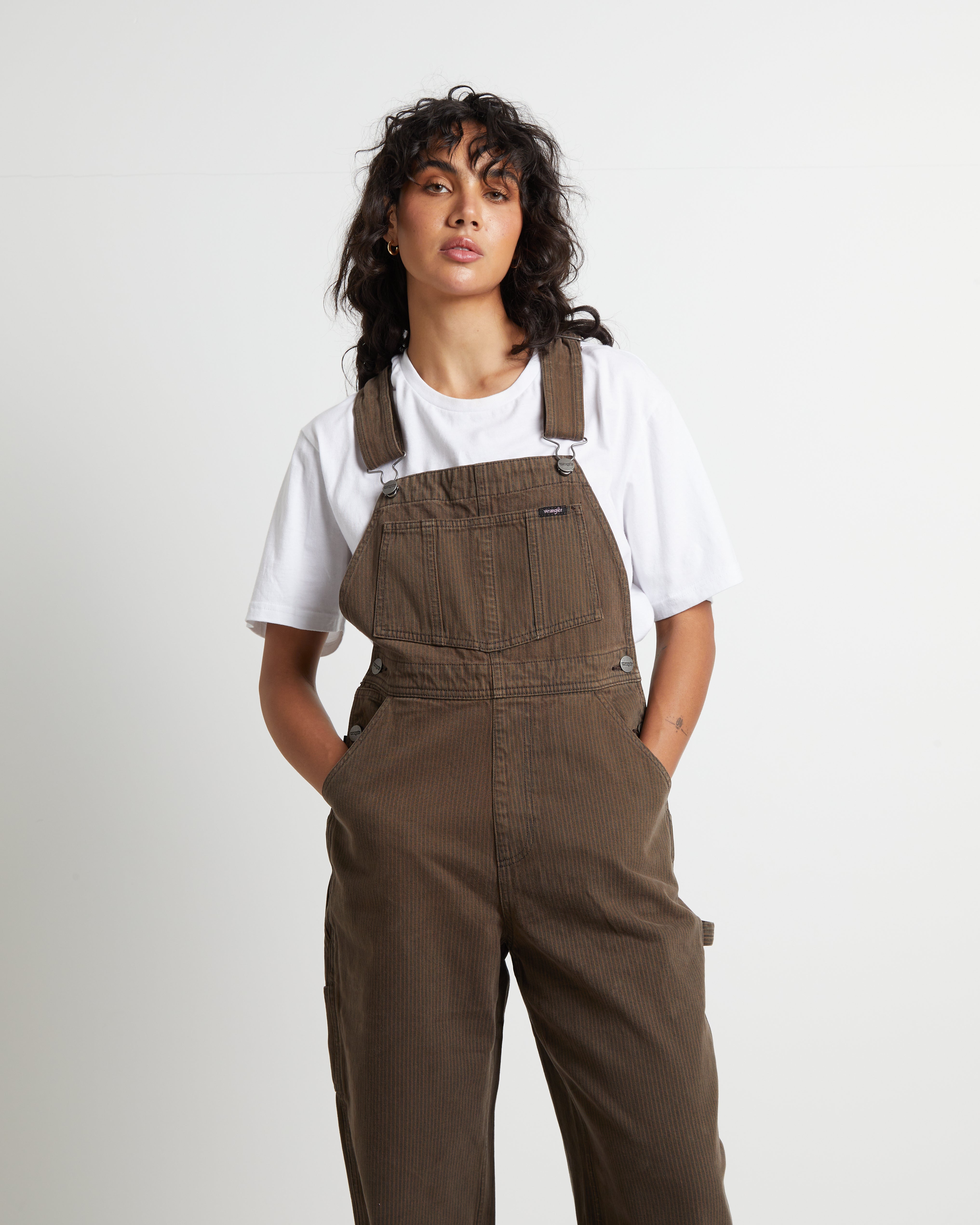 Premium Wrangler Choc Hickory Brown Overalls
