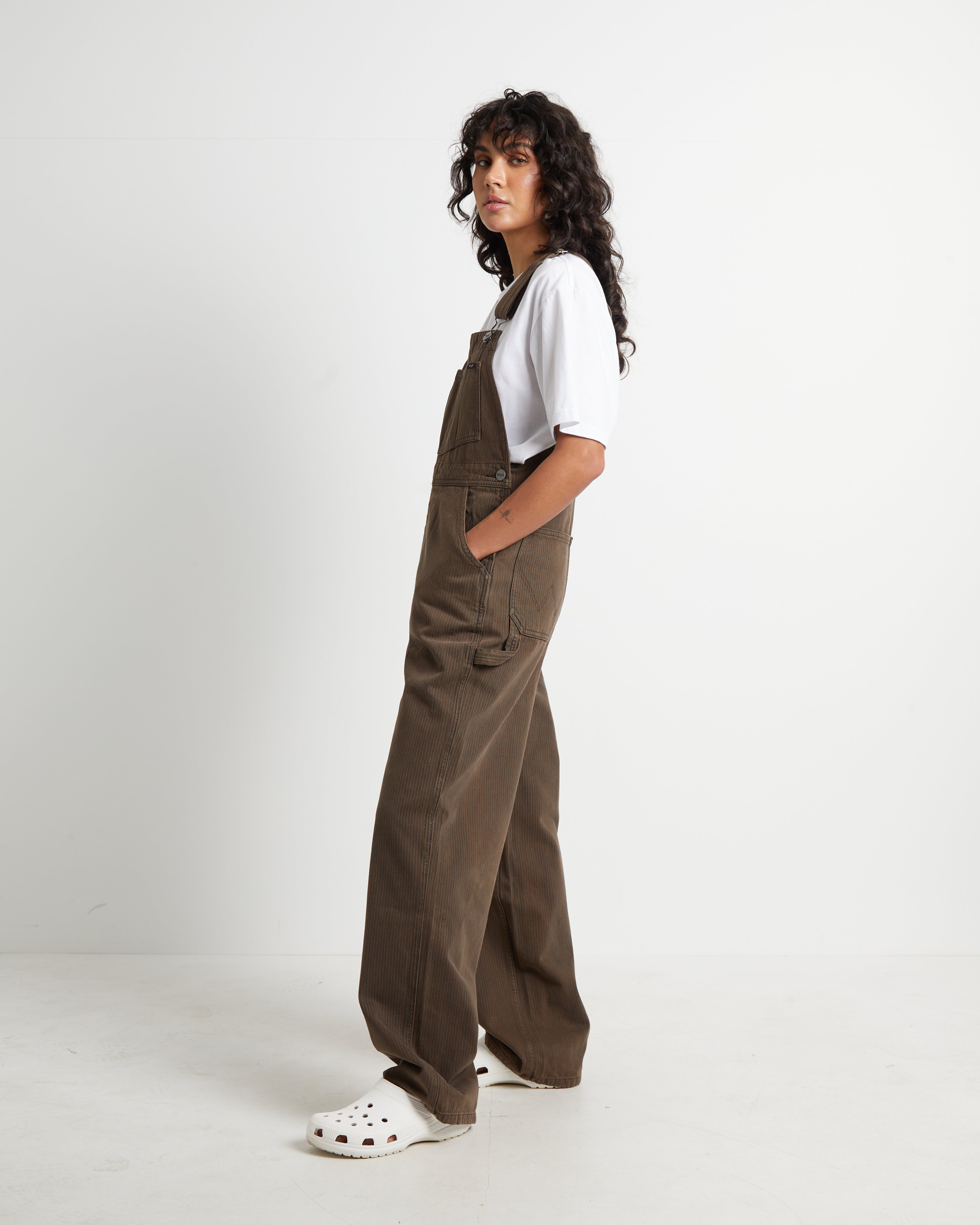 Premium Wrangler Choc Hickory Brown Overalls