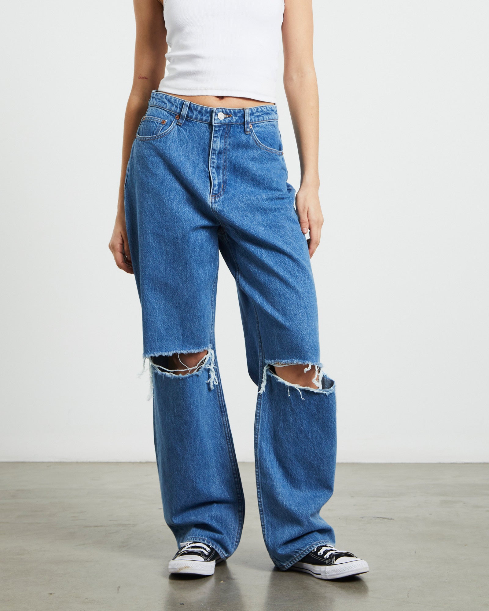 Premium High Baggy Next Decon Blue Jeans