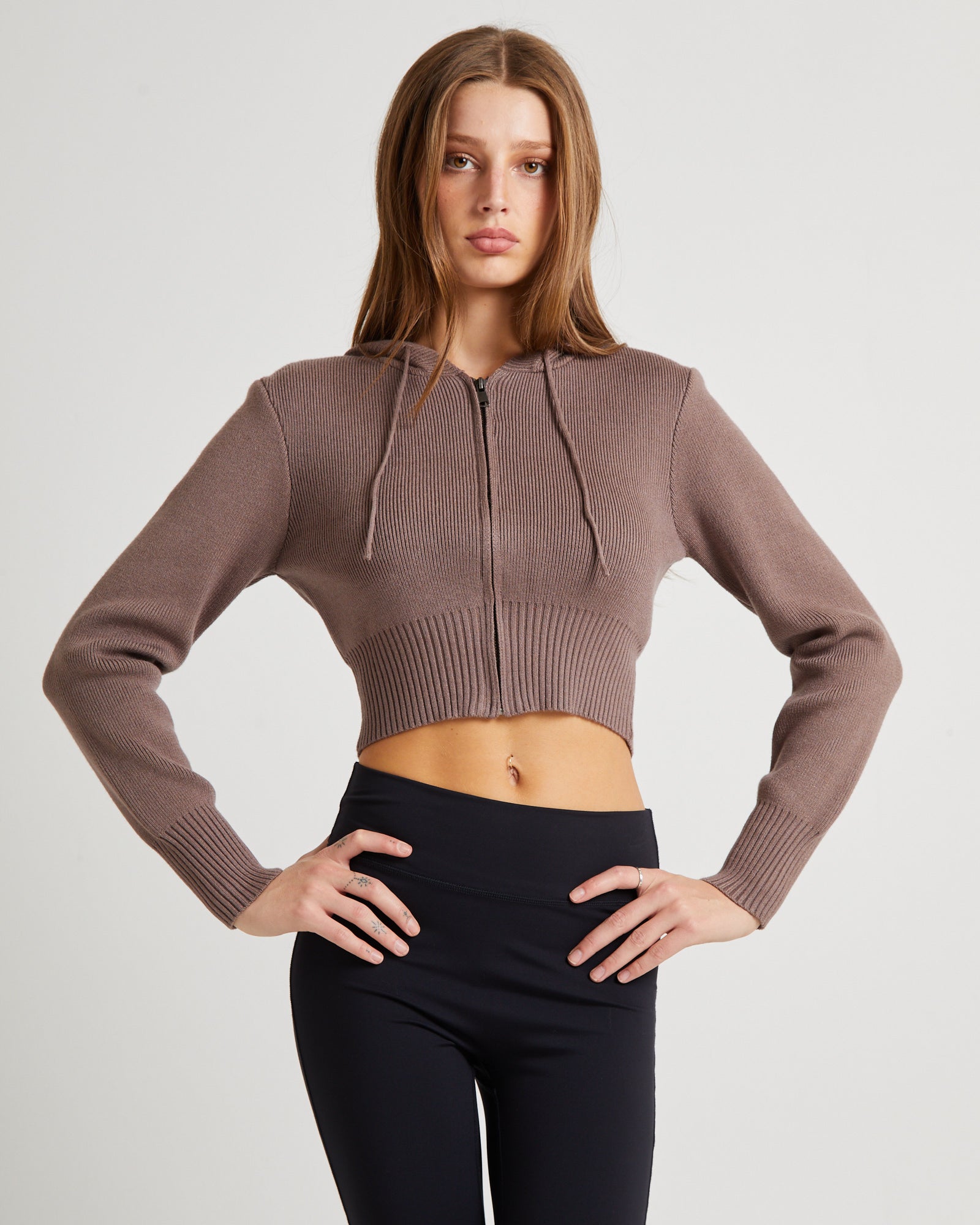 Premium Maylee Knit Zip Through Hoodie for Effortless Style