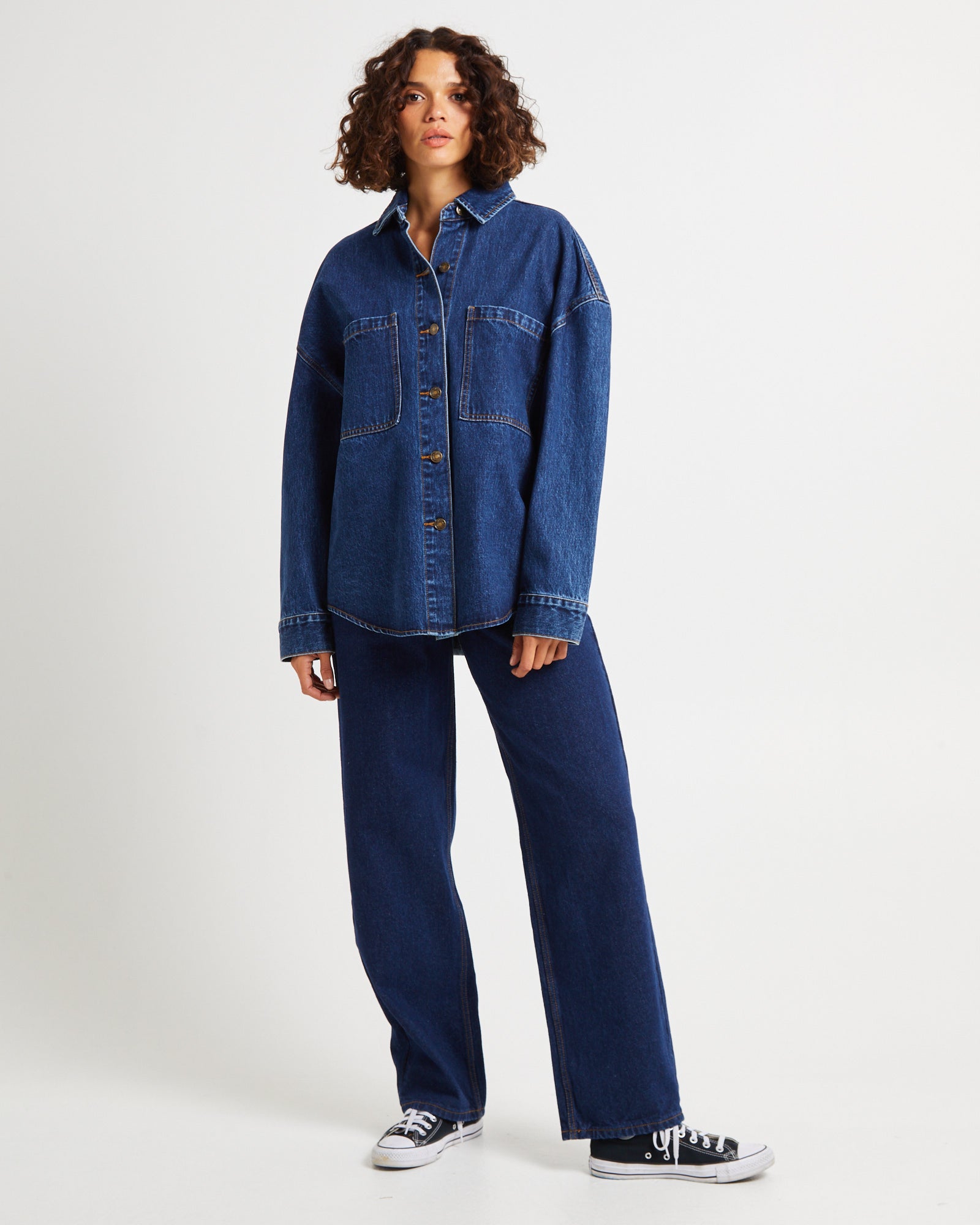 Premium Hailey Denim Shirt Jacket