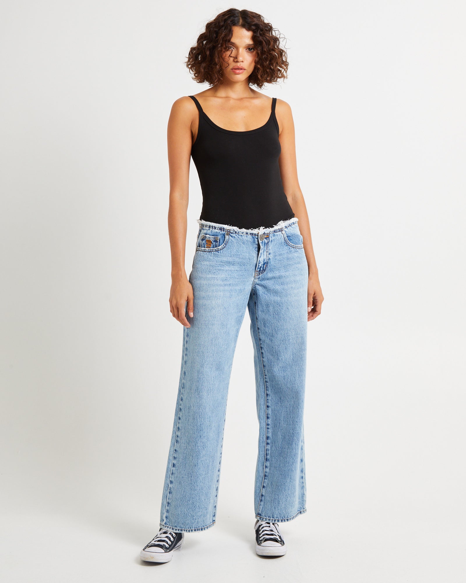 Premium Hollywood Low Riders 90s-Inspired Wide Leg Denim Jeans