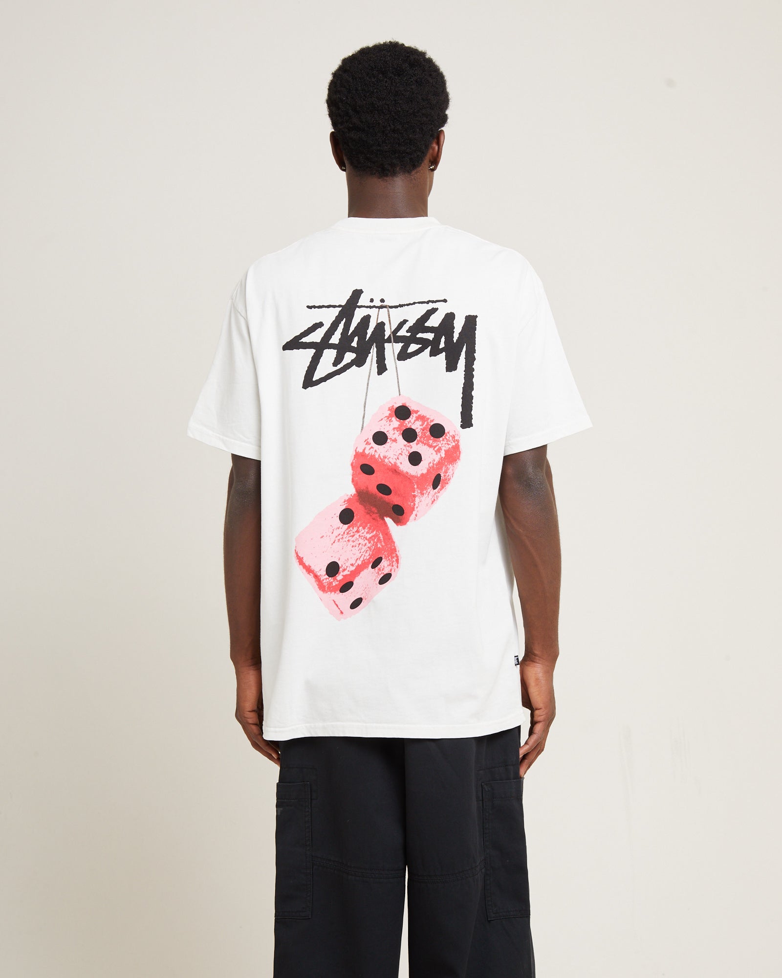 Premium Fuzzy Dice Heavyweight White Short Sleeve T-Shirt