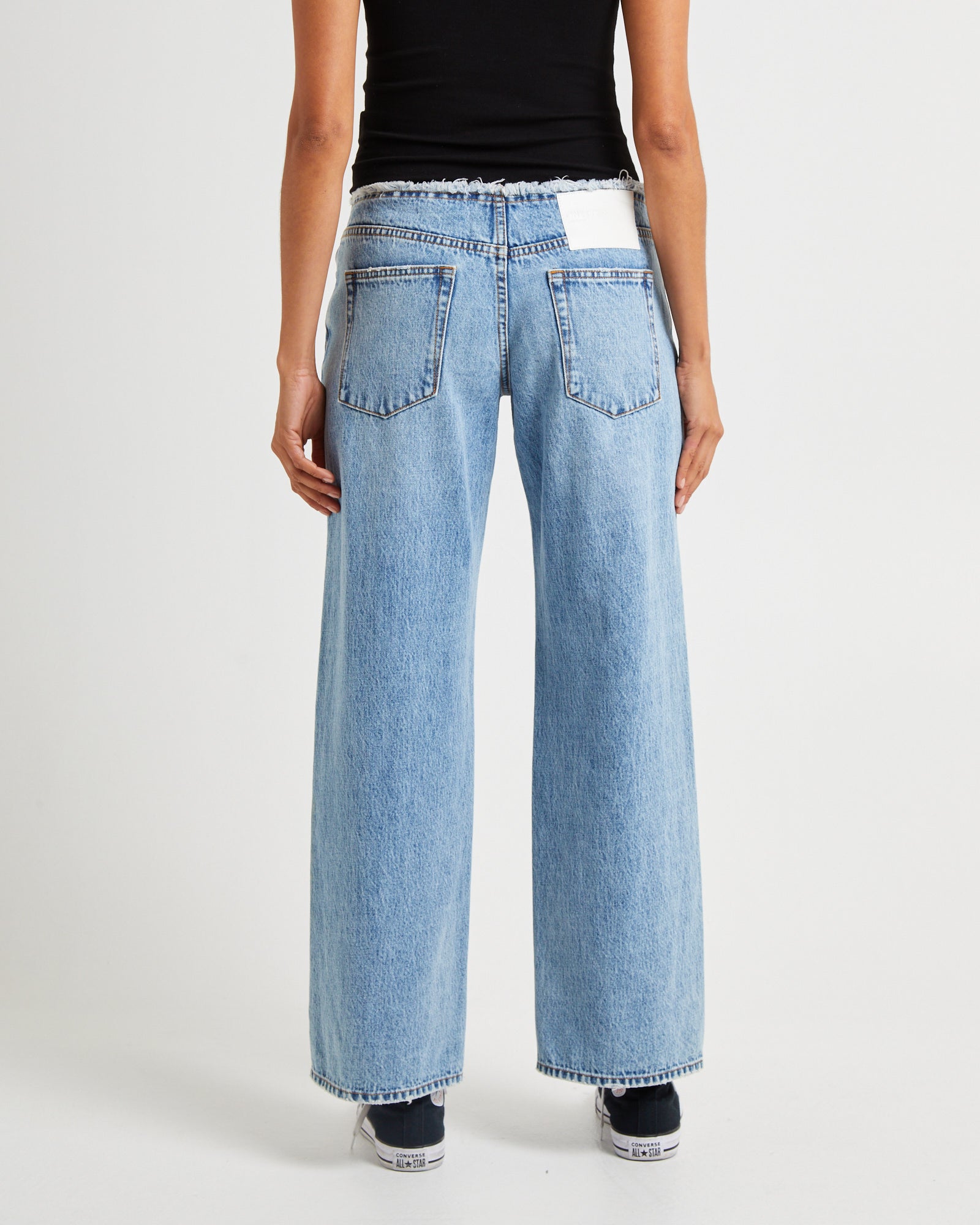 Premium Hollywood Low Riders 90s-Inspired Wide Leg Denim Jeans