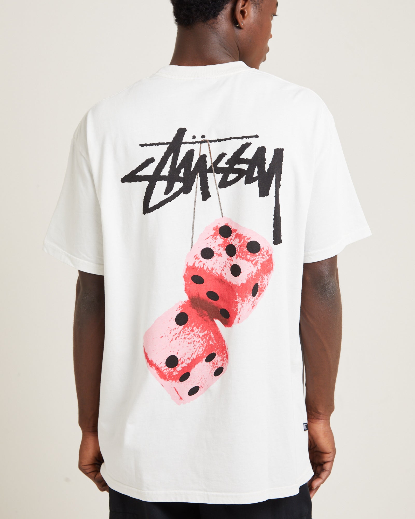 Premium Fuzzy Dice Heavyweight White Short Sleeve T-Shirt